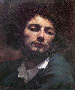 Gustave Courbet Self portrait with pipe. oil painting on canvas